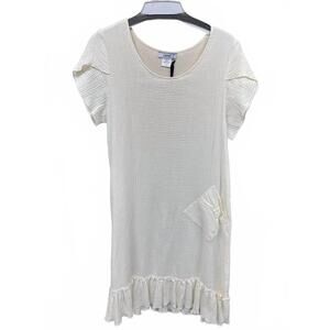NEW DANIALI women's lined gauze dress in oatmeal
